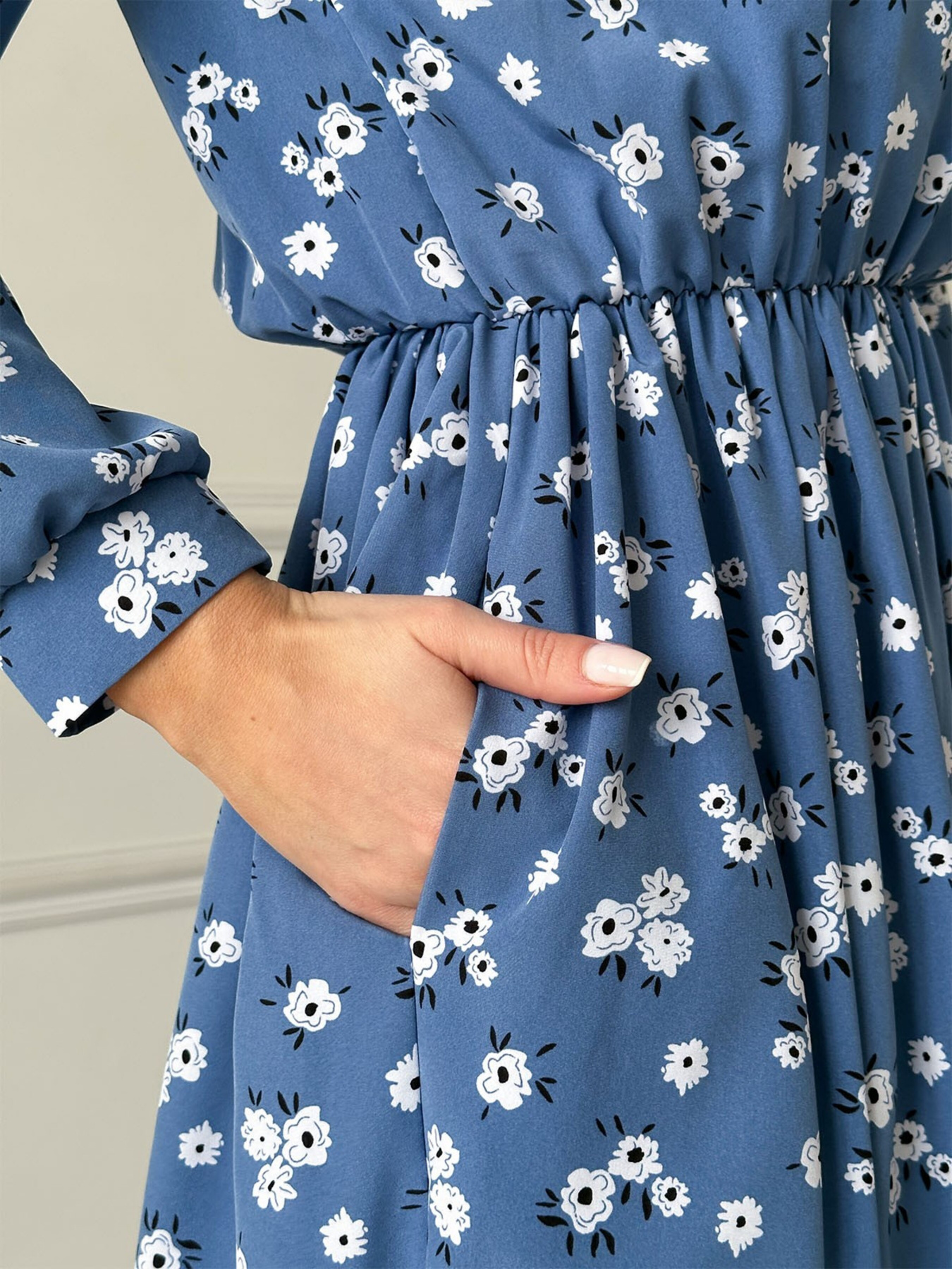 Платье миди ISSA Plus модель 13739_blue Фото