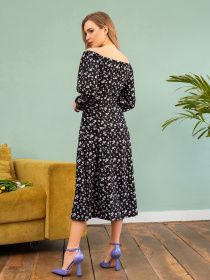 Платье миди ISSA Plus модель 13742_black Фото