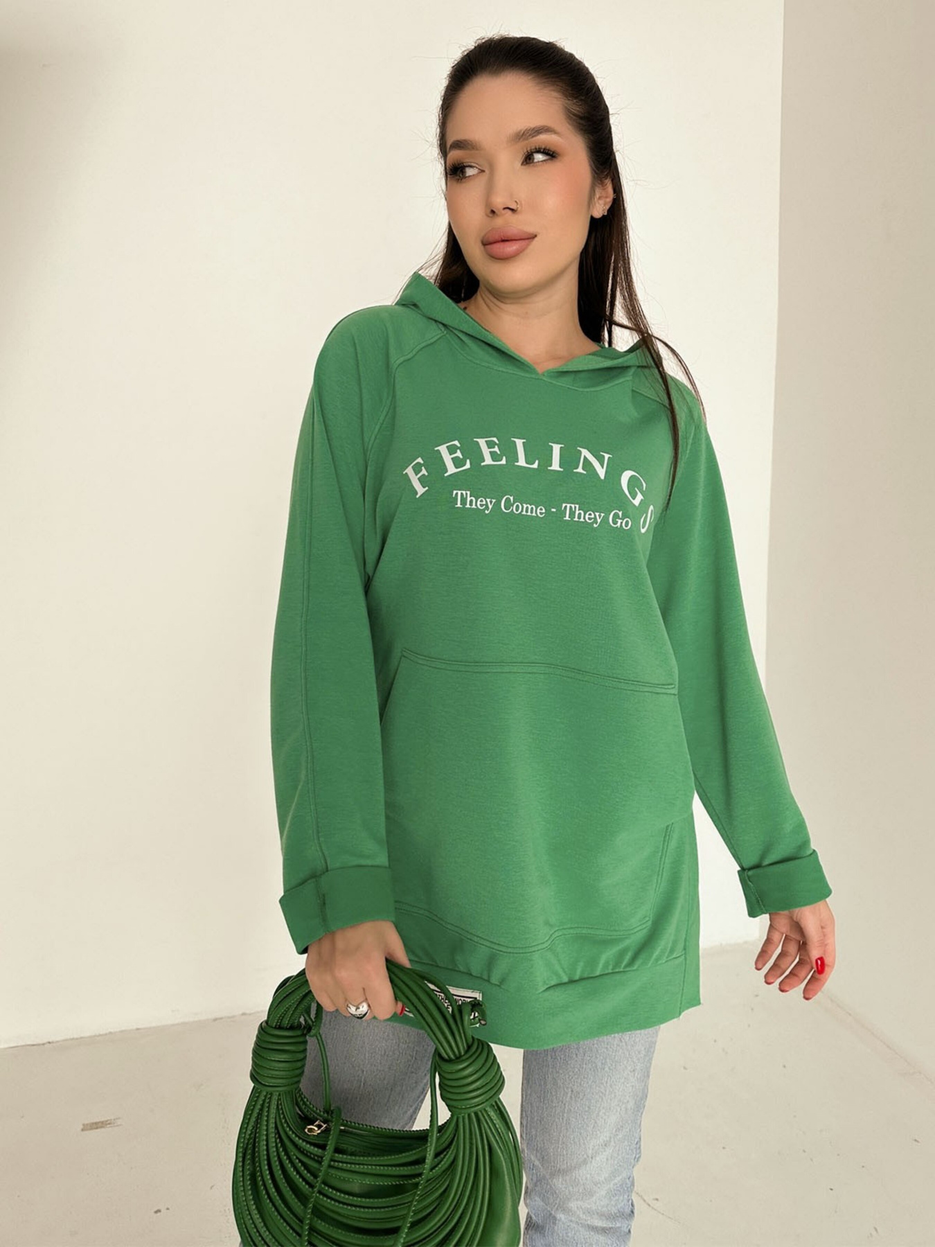 Худи ISSA Plus модель 13744_green Фото