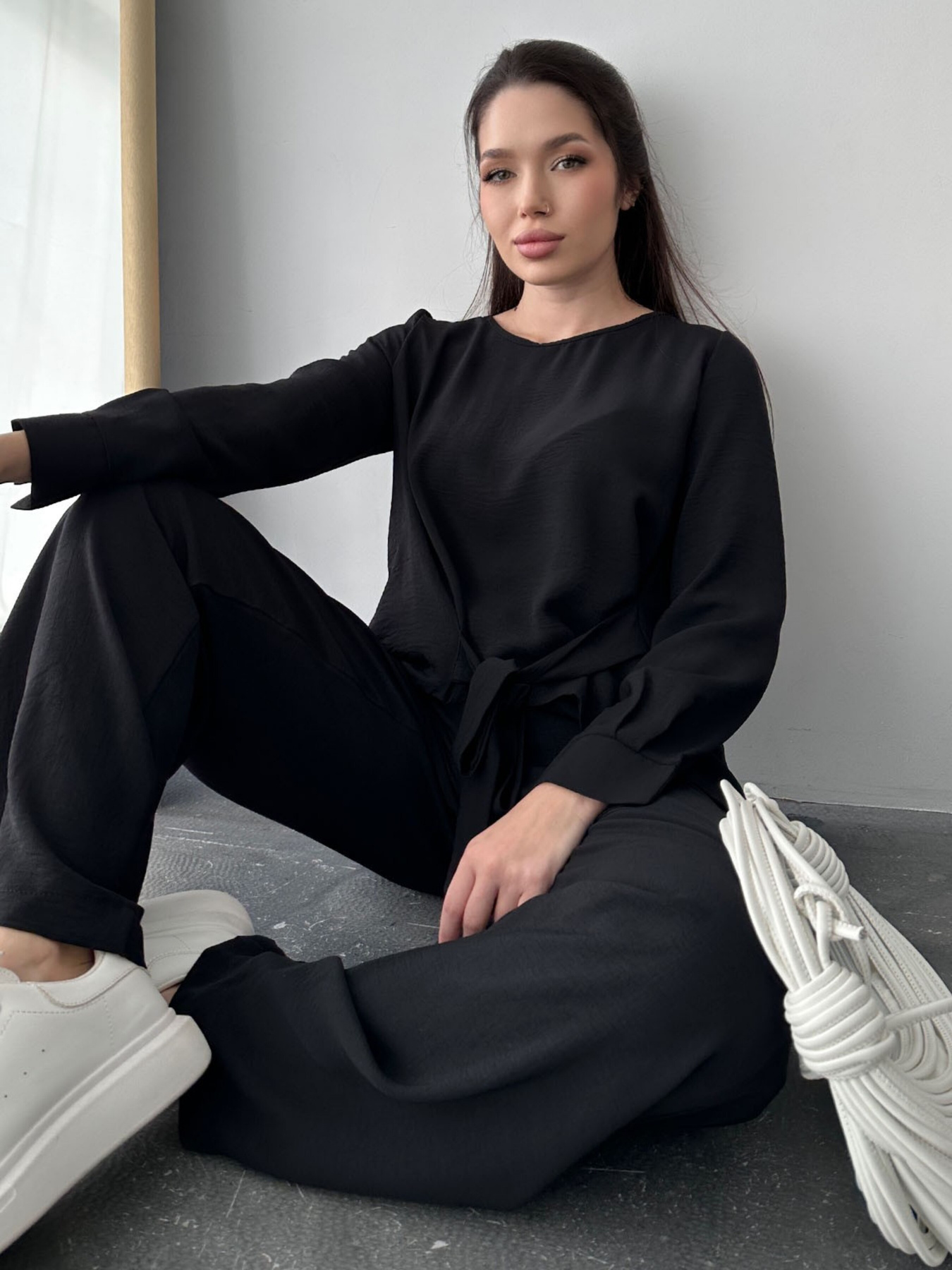 Повседневный костюм ISSA Plus модель 13746_black Фото