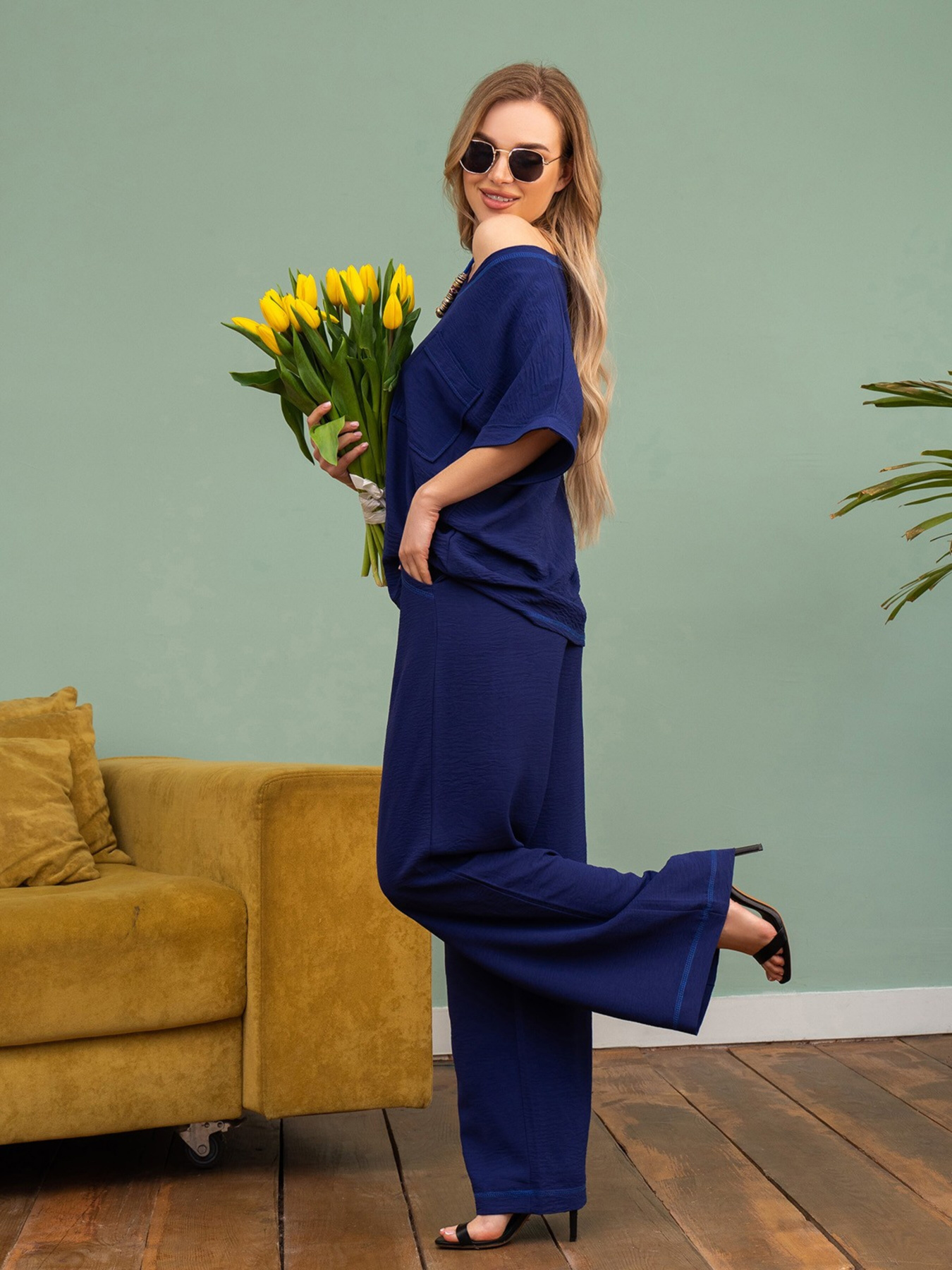 Повсякденний костюм ISSA Plus модель 13747_blue Фото