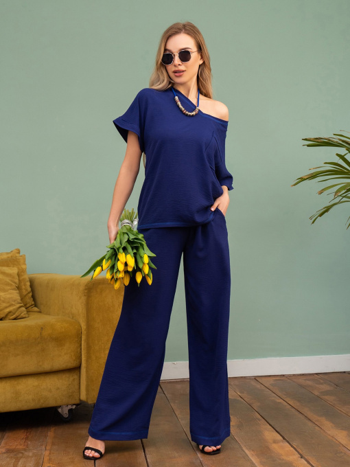 Повседневный костюм ISSA Plus модель 13747_blue Фото