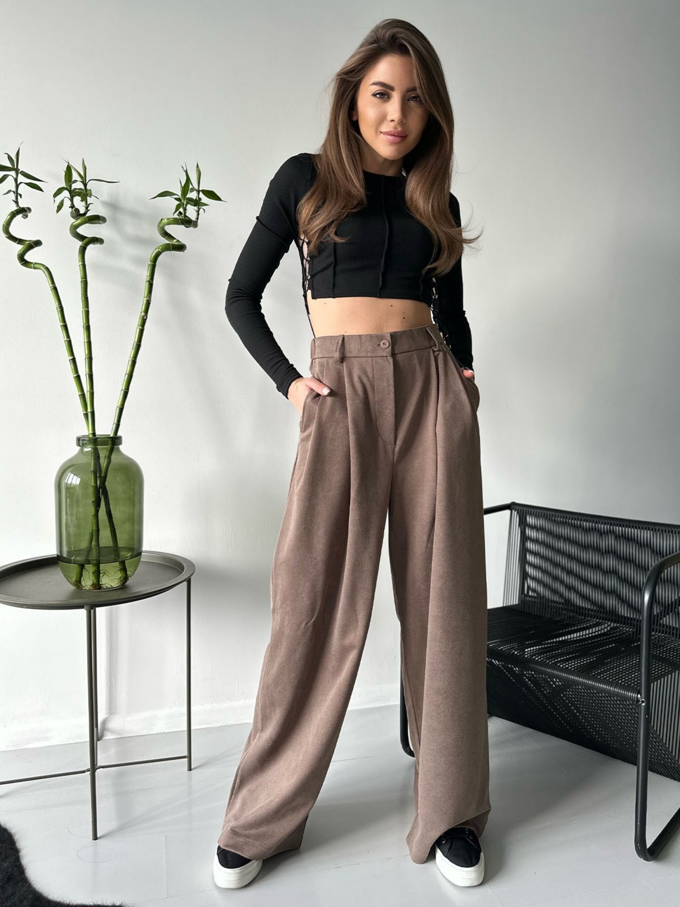 Палаццо ISSA Plus модель 13749_brown Фото