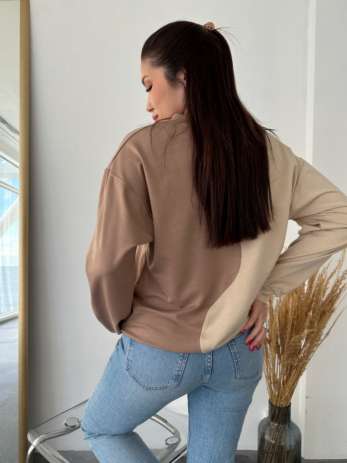 Свитшот ISSA Plus модель 13755_beige Фото