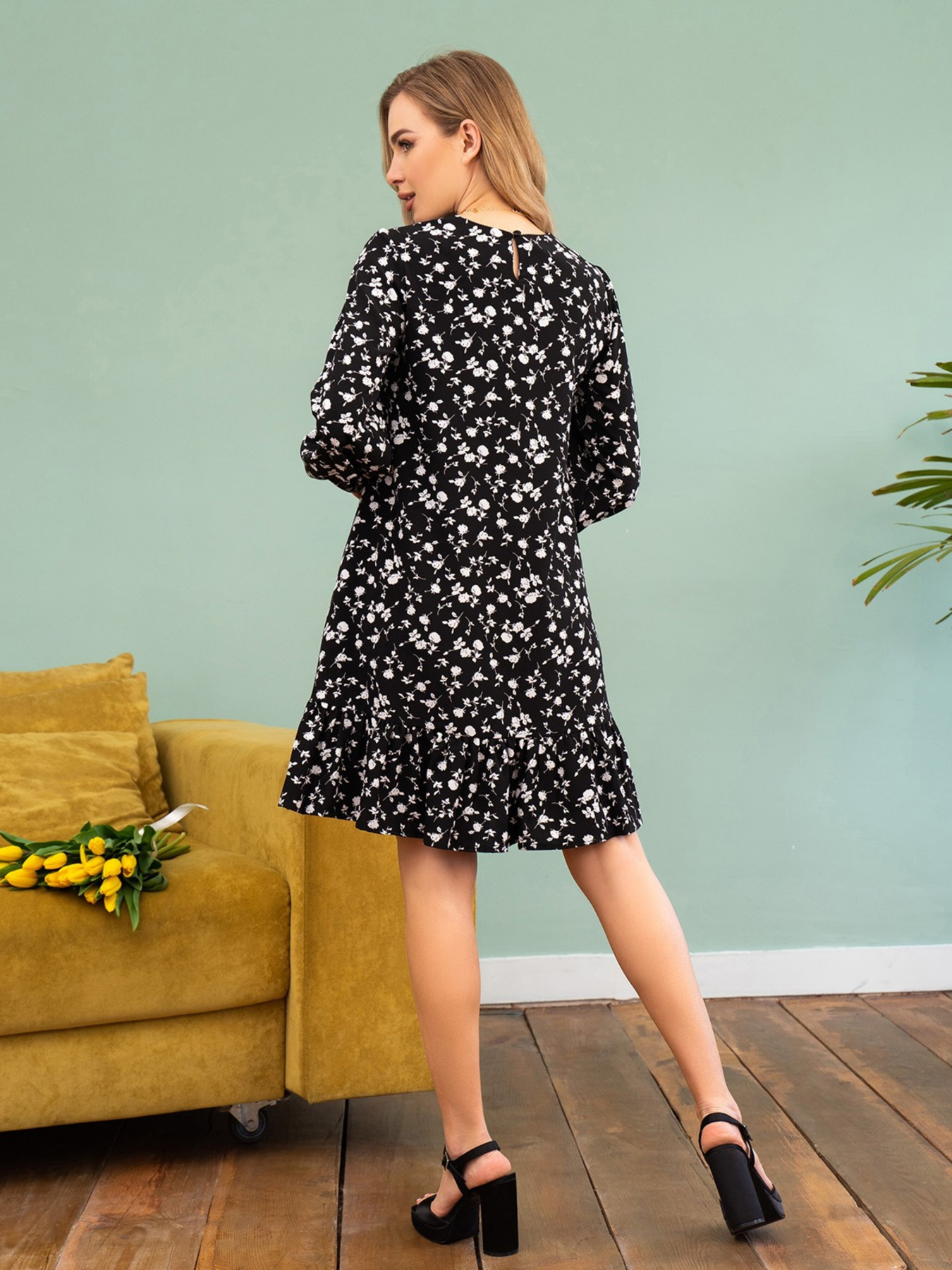 Сукня міні ISSA Plus модель 13761_black Фото