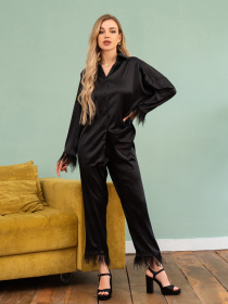 Повседневный костюм ISSA Plus модель 13762_black Фото