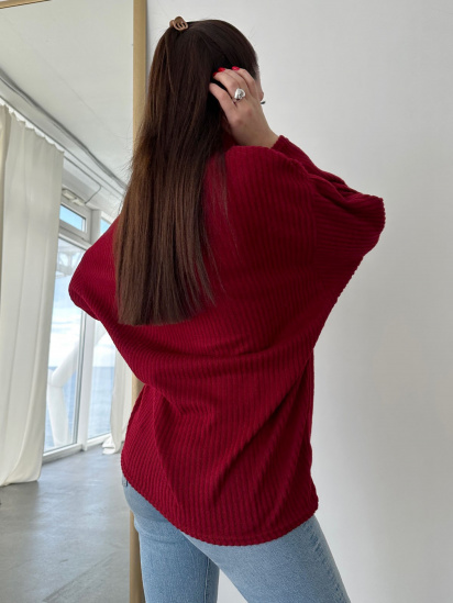 Свитер ISSA Plus модель 13763_burgundy — фото - INTERTOP