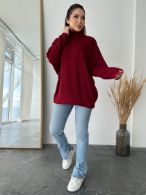 Свитер ISSA Plus модель 13763_burgundy Фото