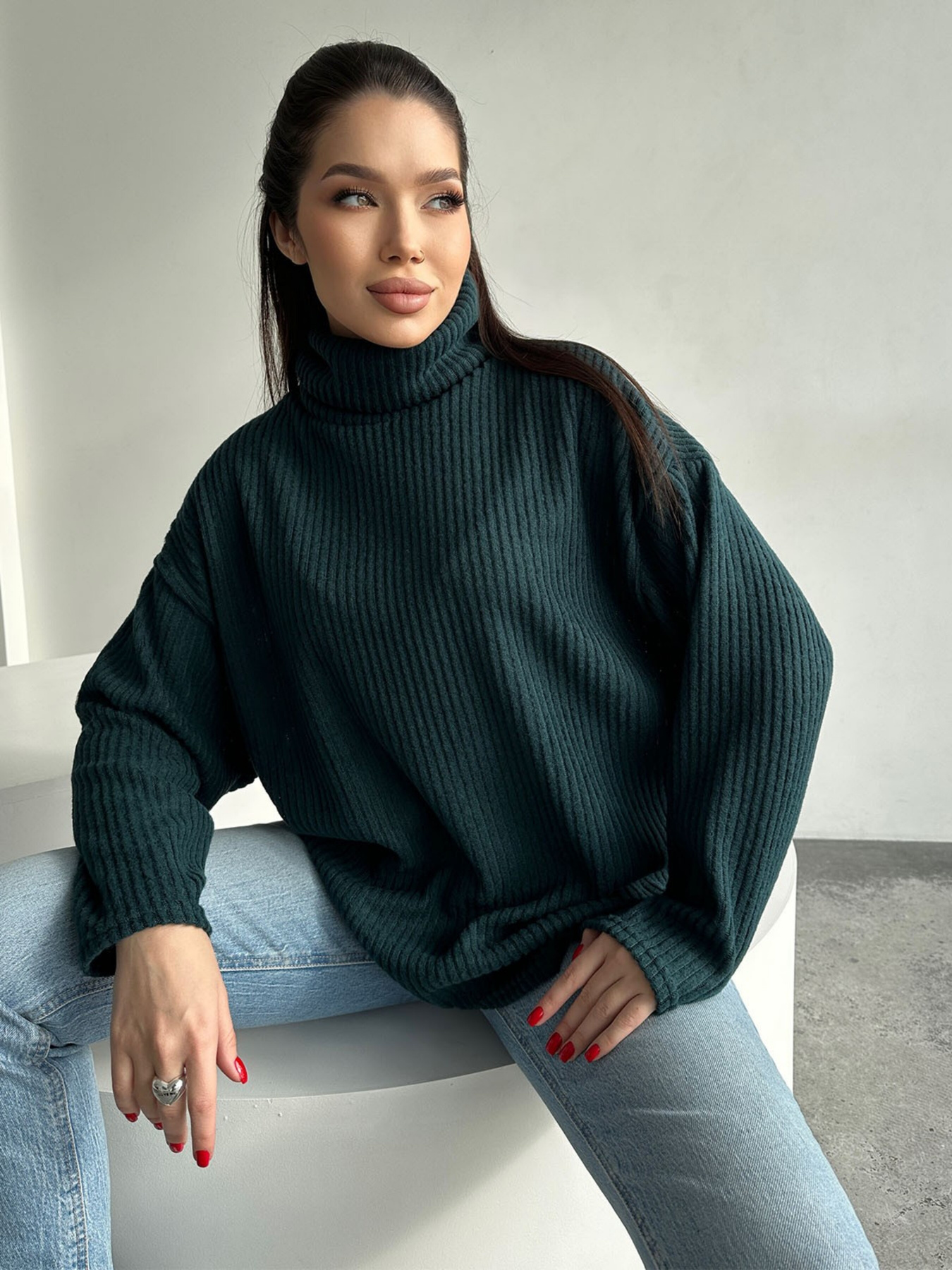 Свитер ISSA Plus модель 13763_green Фото