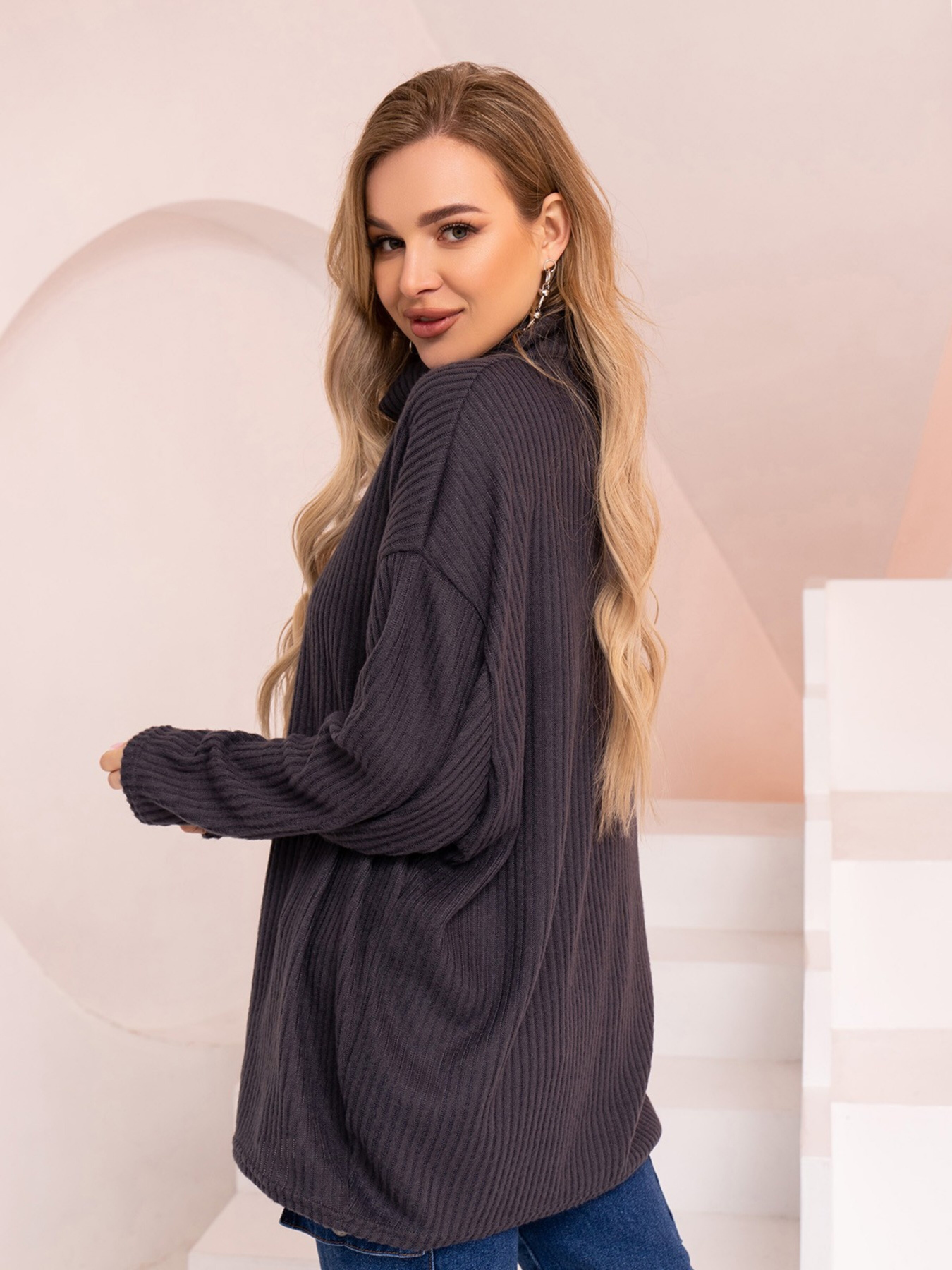 Свитер ISSA Plus модель 13763_darkgray Фото