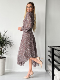 Платье миди ISSA Plus модель 13770_brown Фото