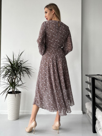 Платье миди ISSA Plus модель 13770_brown Фото