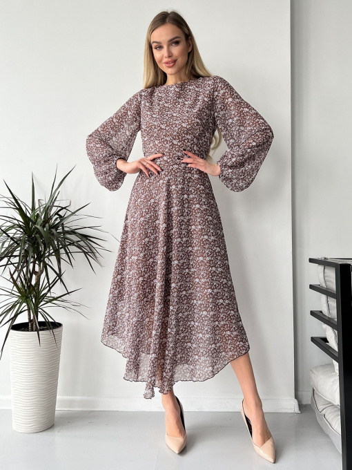 Сукня міді ISSA Plus модель 13770_brown Фото