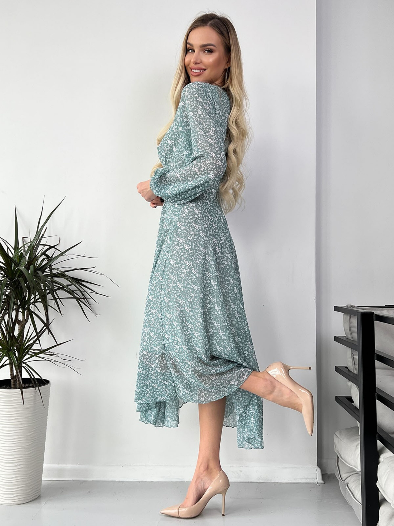 Платье миди ISSA Plus модель 13770_mint Фото