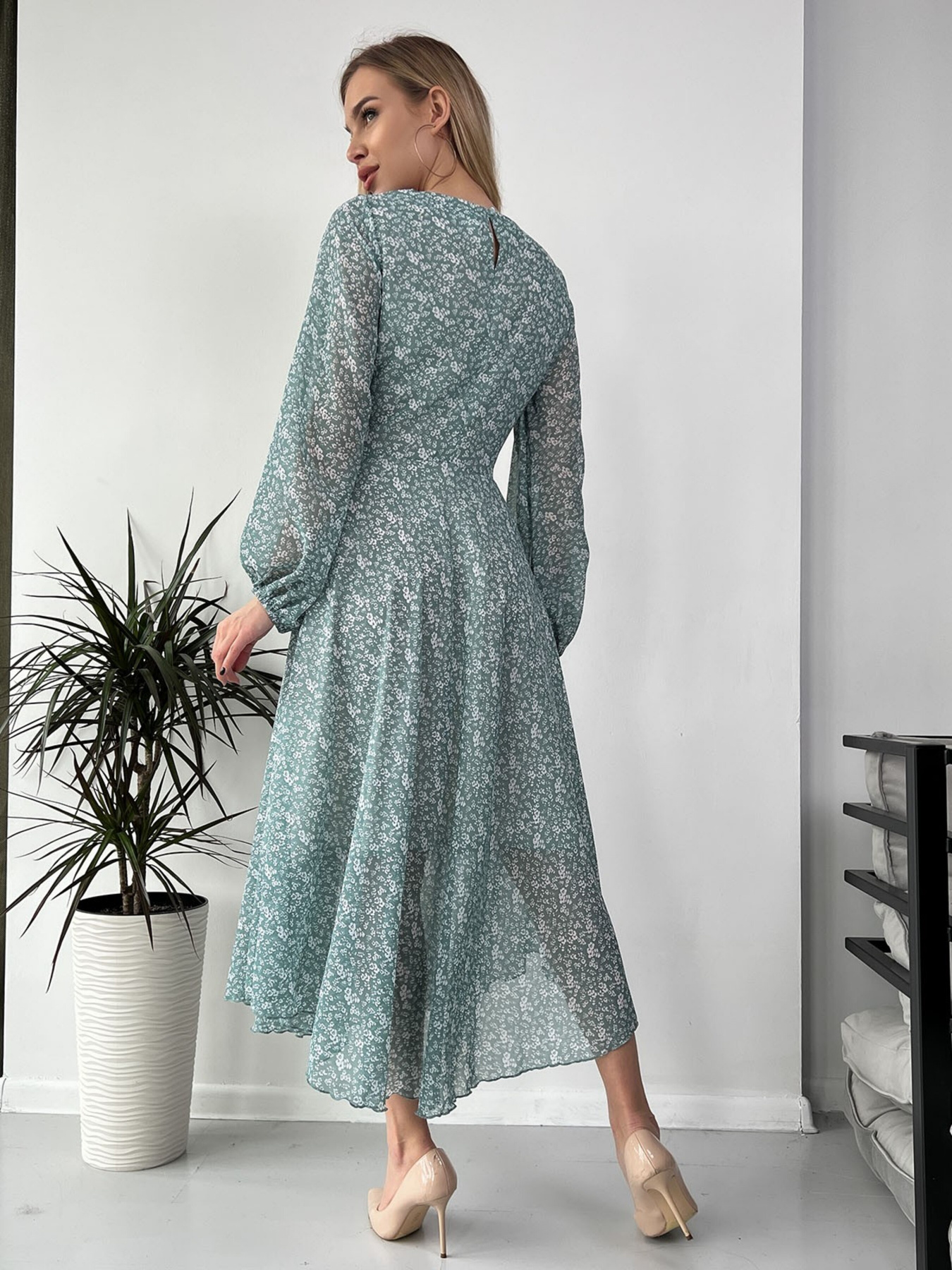 Сукня міді ISSA Plus модель 13770_mint Фото