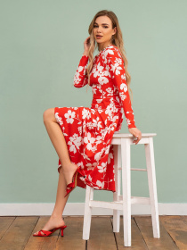 Платье миди ISSA Plus модель 13477A_red Фото