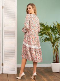 Платье миди ISSA Plus модель SA-454_multicolor Фото