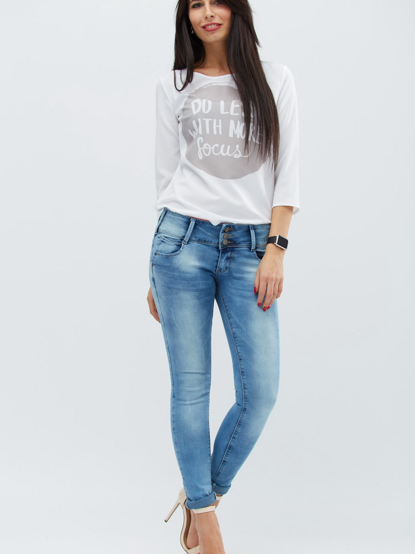 Скинни джинсы CARICA модель 3103711 Фото