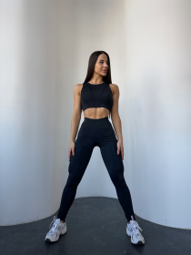 Спортивні леггінси Nova Vega модель 1020_black Спортивні леггінси Nova Vega модель 1020_black Фото