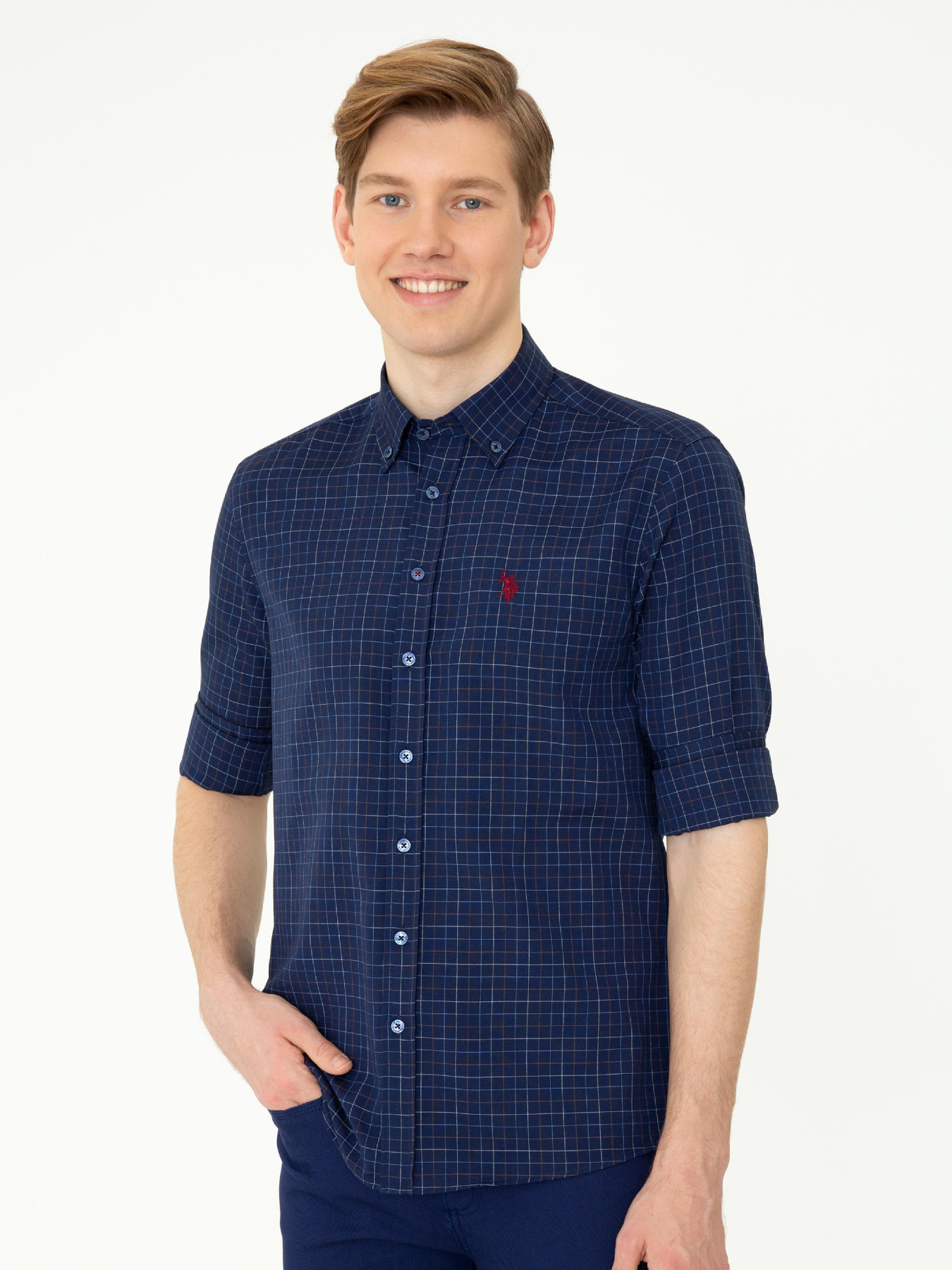 Рубашка повседневная US Polo модель G081SZ004.000.1378580.VR033 Фото