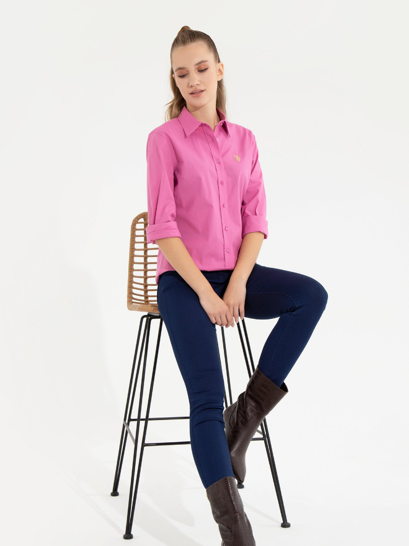 Рубашка повседневная US Polo модель G082GL004.000.1450207.VR041 Фото