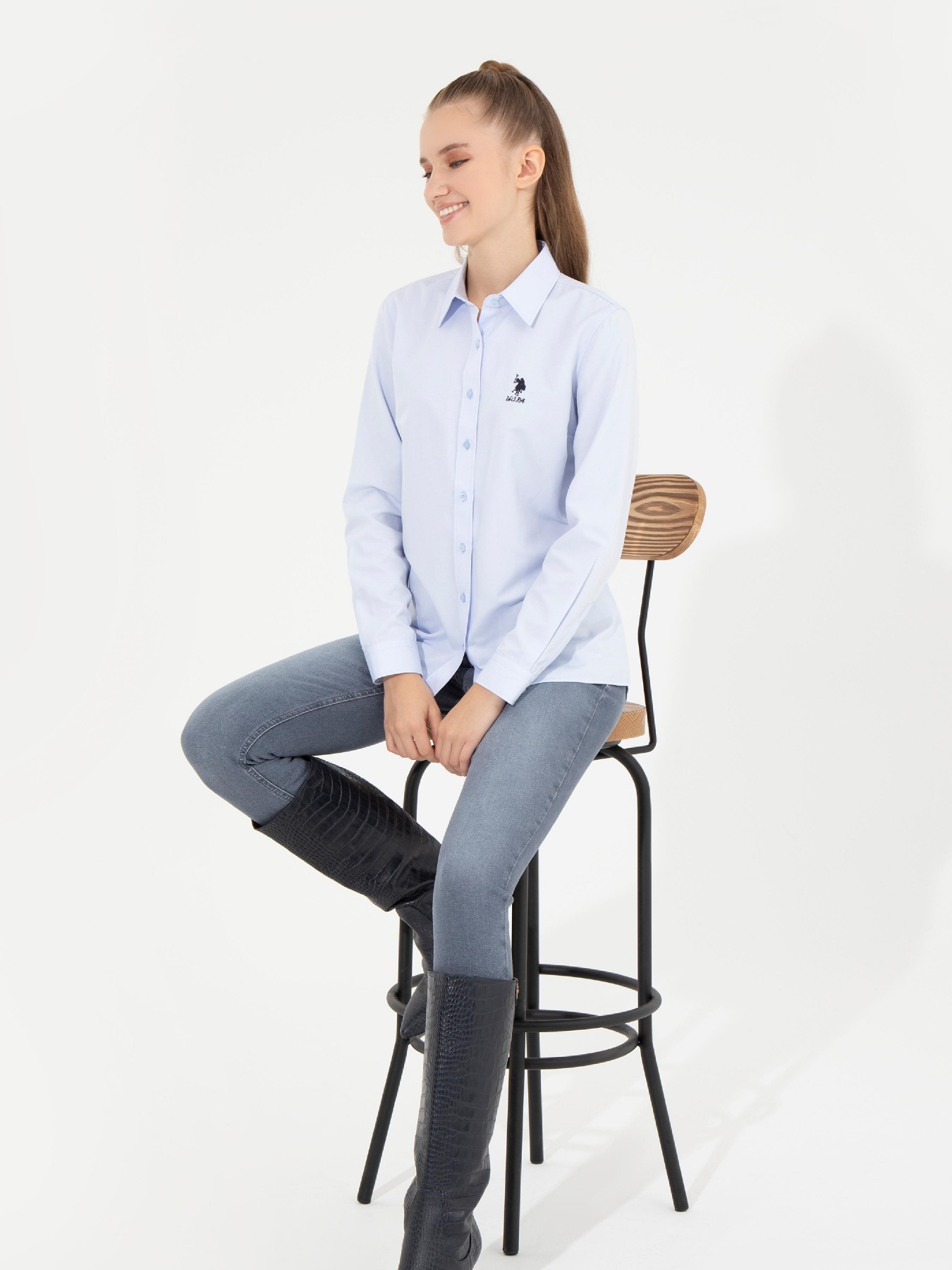 Рубашка US Polo модель G082GL004.000.1450236.VR003 Фото