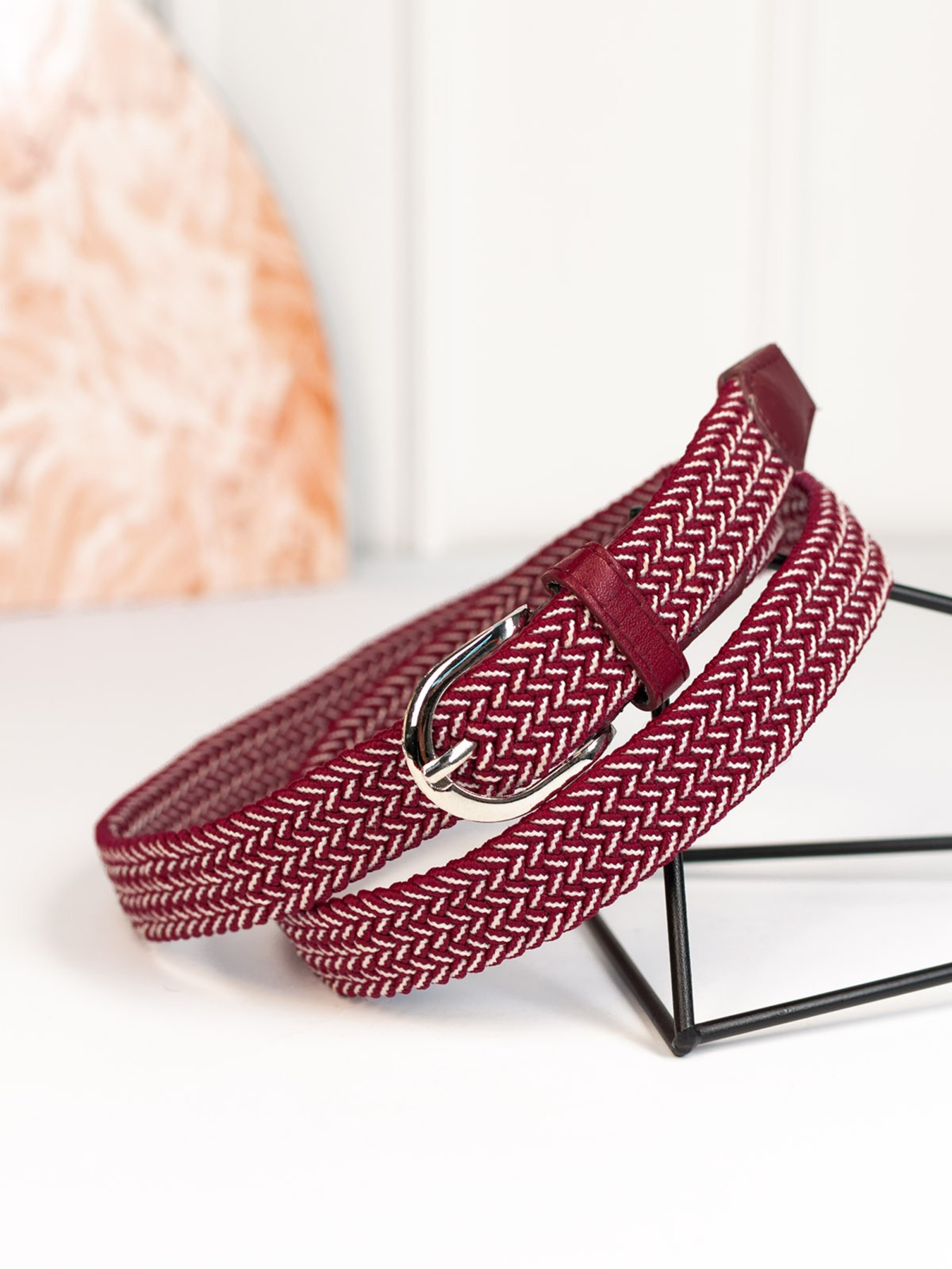 Ремень ISSA Plus модель R1-135_burgundy Фото