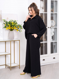 Повседневный костюм ISSA Plus модель 13240_black Фото