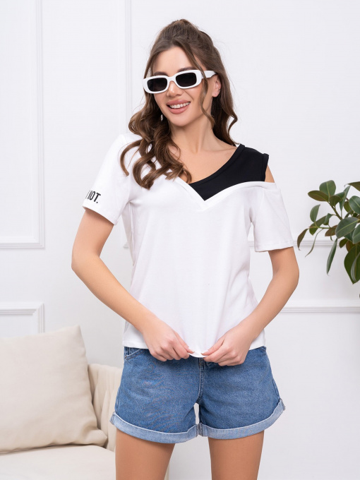 Футболка ISSA Plus модель 13775_white Фото