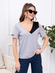 Футболка ISSA Plus модель 13775_grey Фото