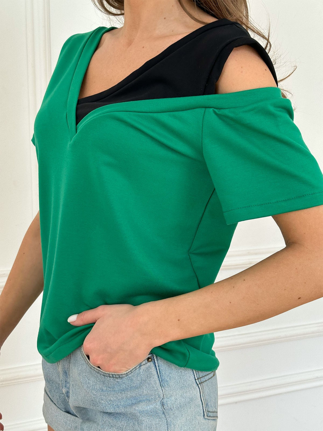 Футболка ISSA Plus модель 13776_green Фото