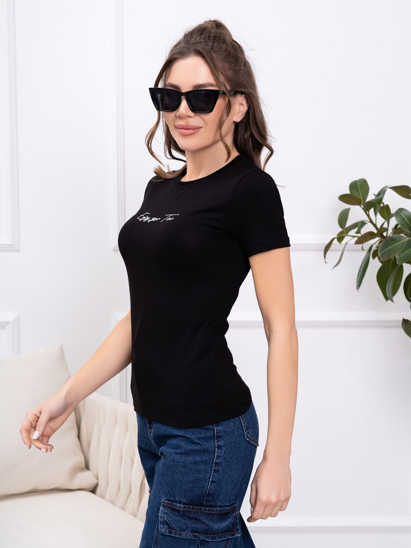 Футболка ISSA Plus модель 13777_black Фото