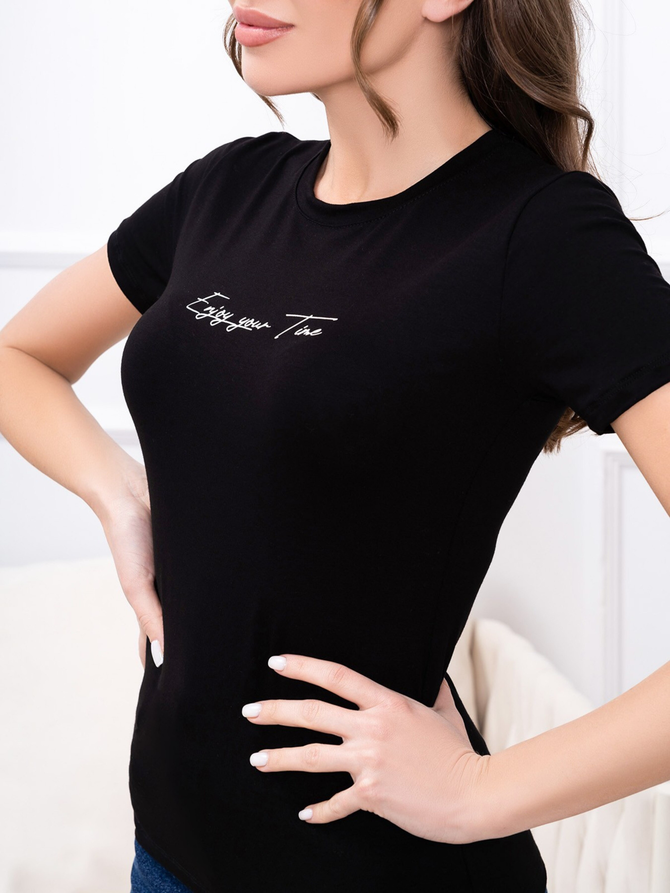 Футболка ISSA Plus модель 13777_black Фото