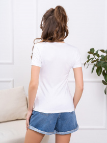 Футболка ISSA Plus модель 13778_white Фото