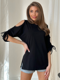Футболка ISSA Plus модель 13779_black Фото