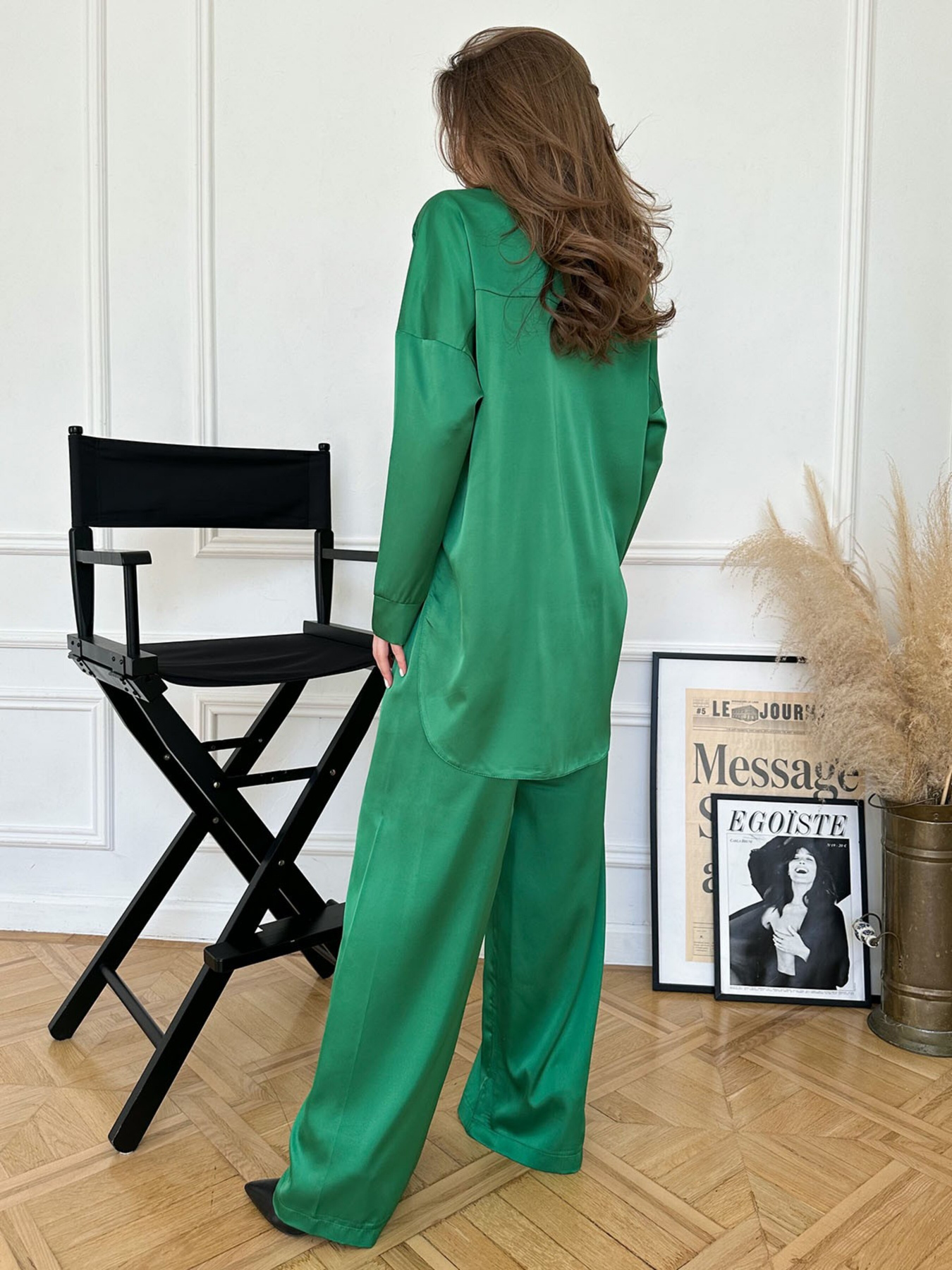 Повседневный костюм ISSA Plus модель 13782_green Повседневный костюм ISSA Plus модель 13782_green Фото