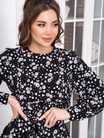 Платье мини ISSA Plus модель 13785_black Фото