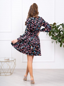 Платье мини ISSA Plus модель 13786_black Фото