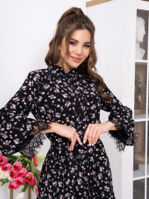 Платье мини ISSA Plus модель SA-444_black Фото