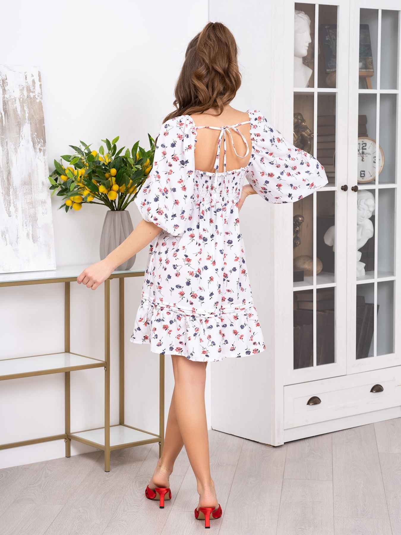 Платье мини ISSA Plus модель SA-456_white Фото