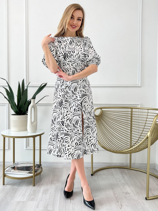 Платье миди ISSA Plus модель 13807_white Фото