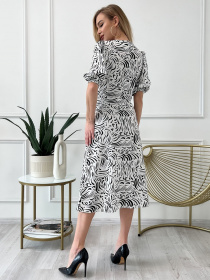 Платье миди ISSA Plus модель 13807_white Фото