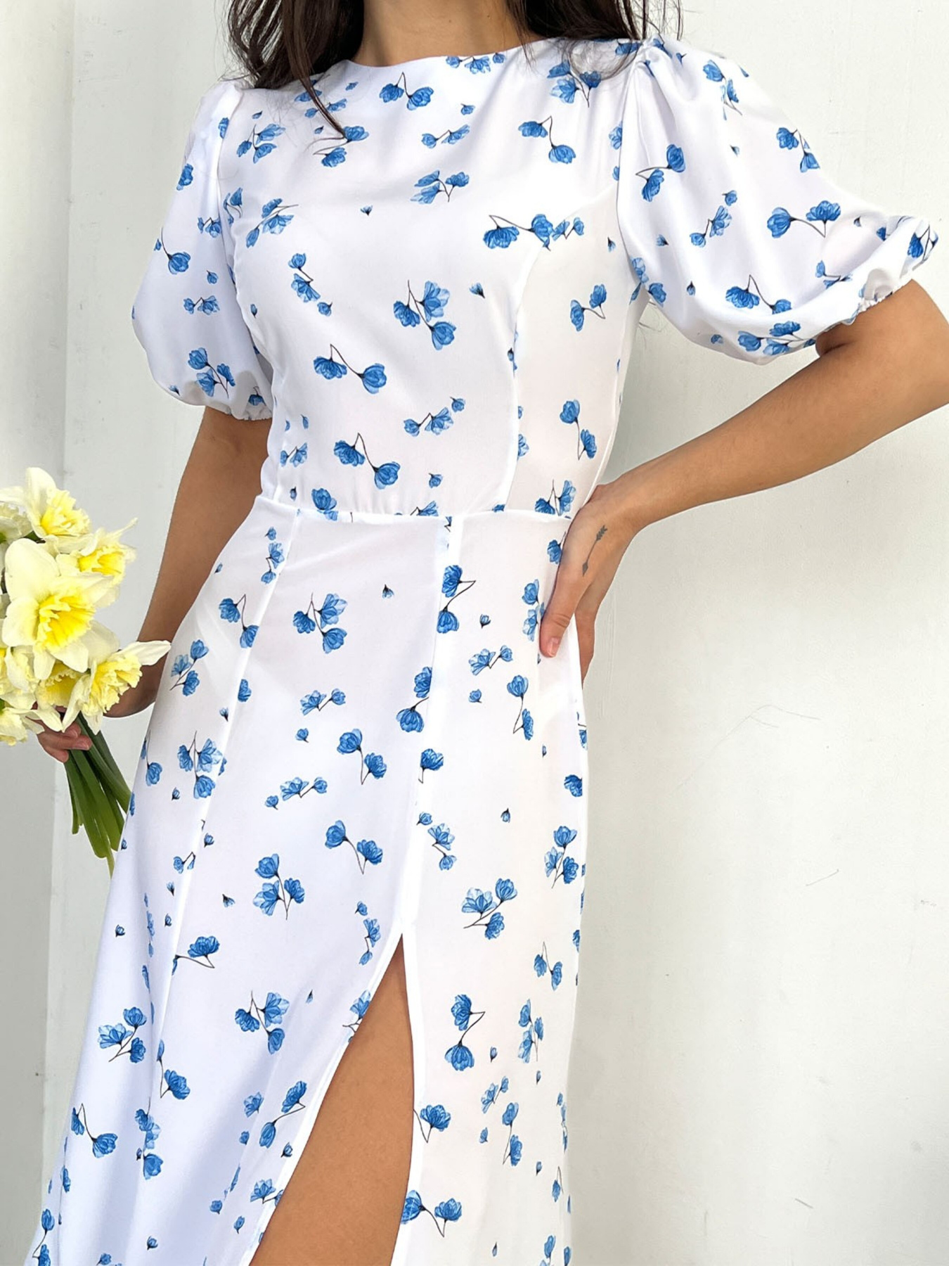 Сукня міді ISSA Plus модель 13809_white Фото