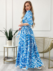 Платье макси ISSA Plus модель 13814_blue Фото