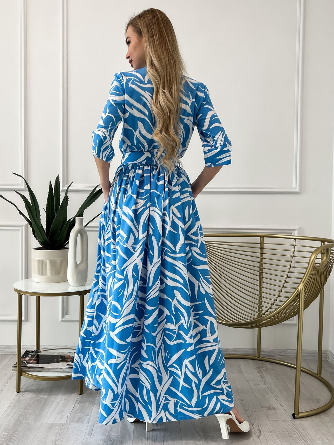 Сукня максі ISSA Plus модель 13814_blue Фото