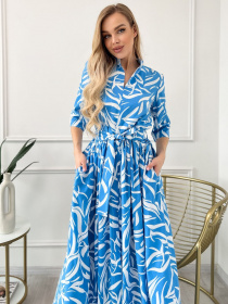 Сукня максі ISSA Plus модель 13814_blue Фото