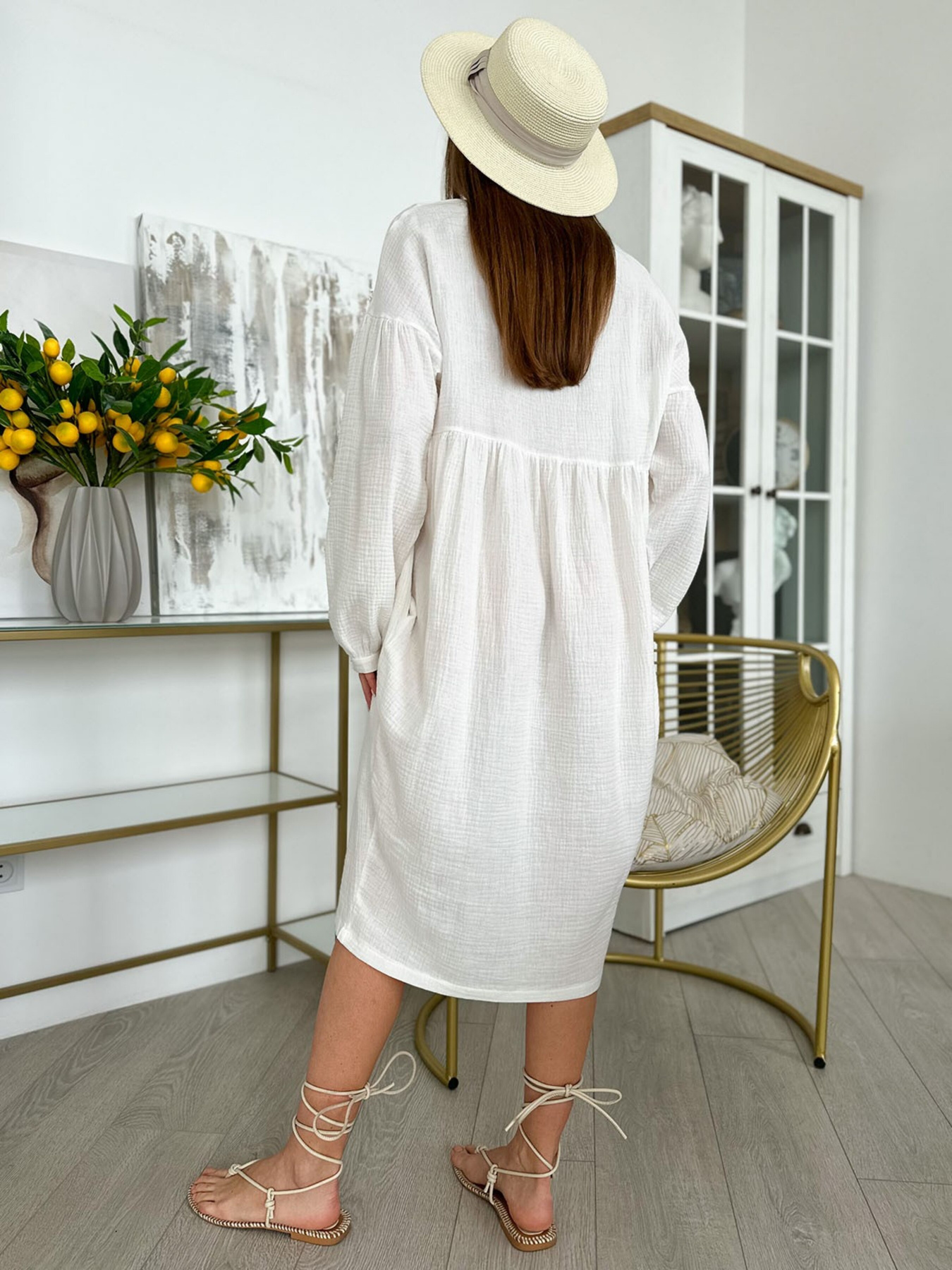 Платье миди ISSA Plus модель 13818_milky Фото