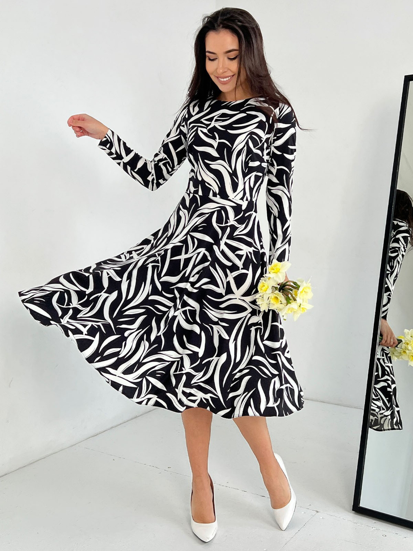 Платье миди ISSA Plus модель 13819_black Фото