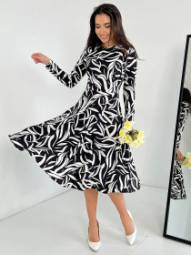 Платье миди ISSA Plus модель 13819_black Фото