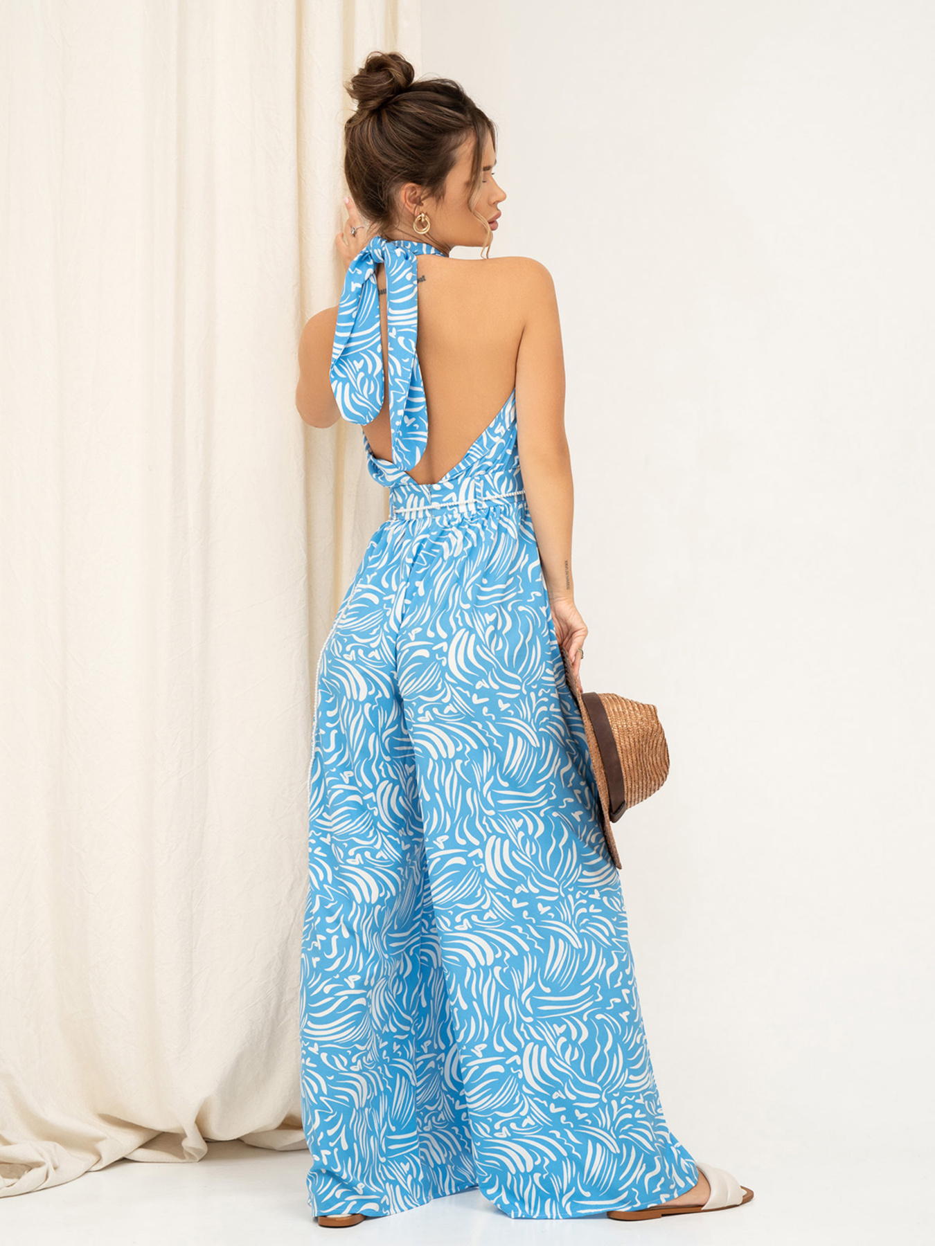 Комбинезон ISSA Plus модель 13827_blue Комбинезон ISSA Plus модель 13827_blue Фото